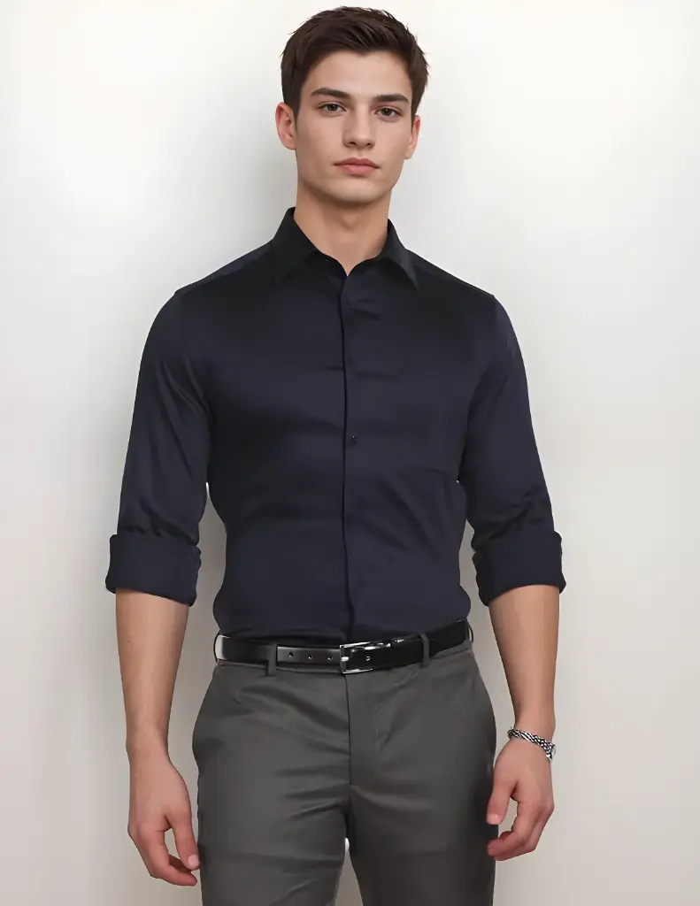 Prime Twill Shirt - Navy Elegance Edition