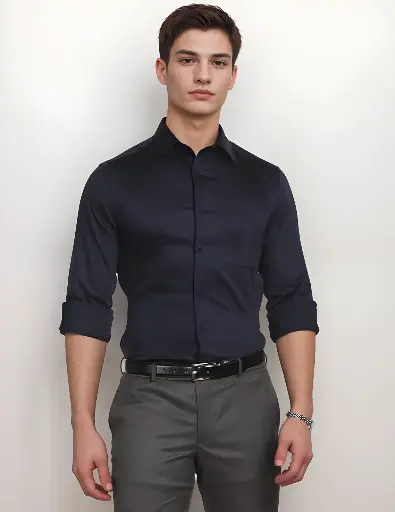 Prime Twill Shirt - Navy Elegance Edition