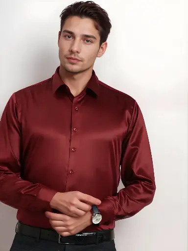 Royal Satin - Deep Maroon